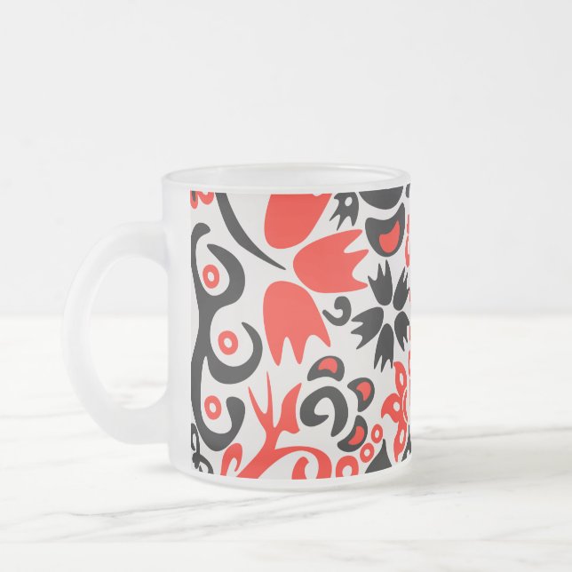 Ukrainian ethnic folk art floral pattern absrtact  mattglastasse (Links)