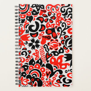 Ukrainian ethnic folk art floral pattern absrtact planer