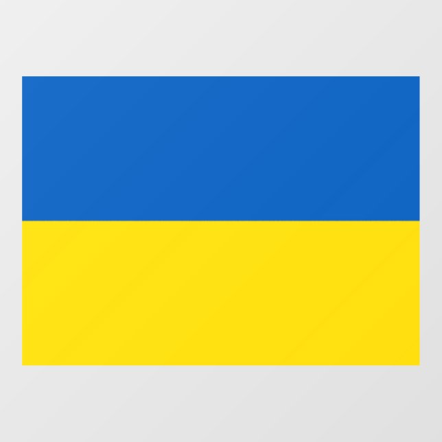Ukrainian flag. Supporting Ukraine Fensteraufkleber (Blatt)