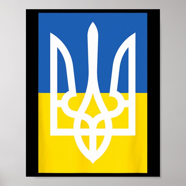 Ukrainian Flag Vintage Heritage  Poster (Vorne)