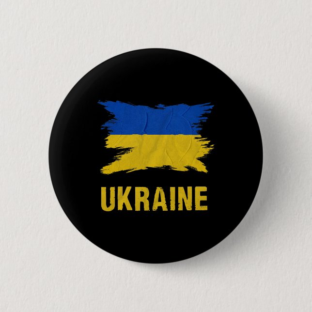Ukrainian Flag Vintage Ukraine Flag 3  Button (Vorderseite)