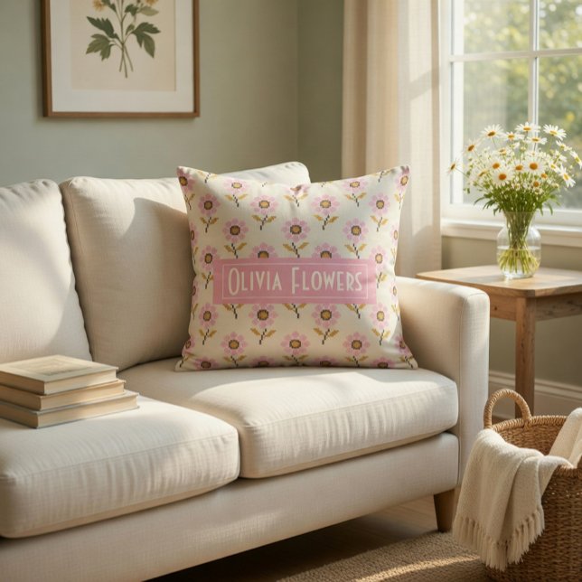 Ukrainian Folk Cross Stitch Embroidery Floral Patt Kissen (Von Creator hochgeladen)