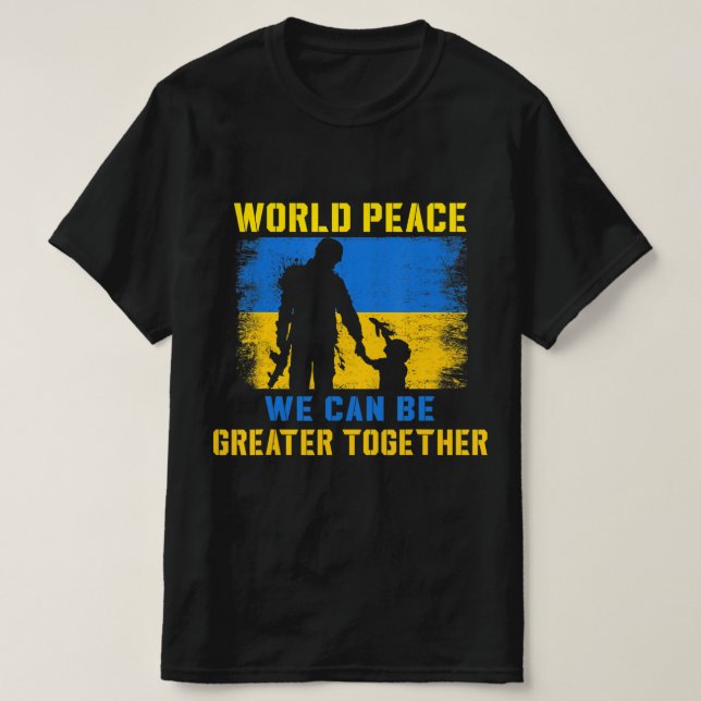 UKRAINIAN GROUND FORCES EMBLEM UKRAINE ARMY ARMED  T-Shirt (Design vorne)