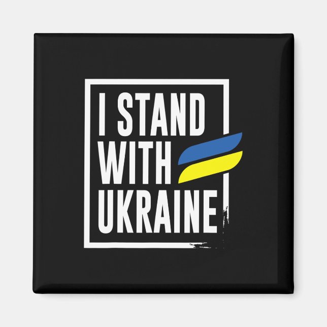 Ukrainian I Stand With Ukraine  Magnet (Vorne)