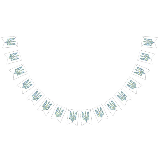 Ukrainian national emblem trident tryzub ethnical wimpelkette (Alle)