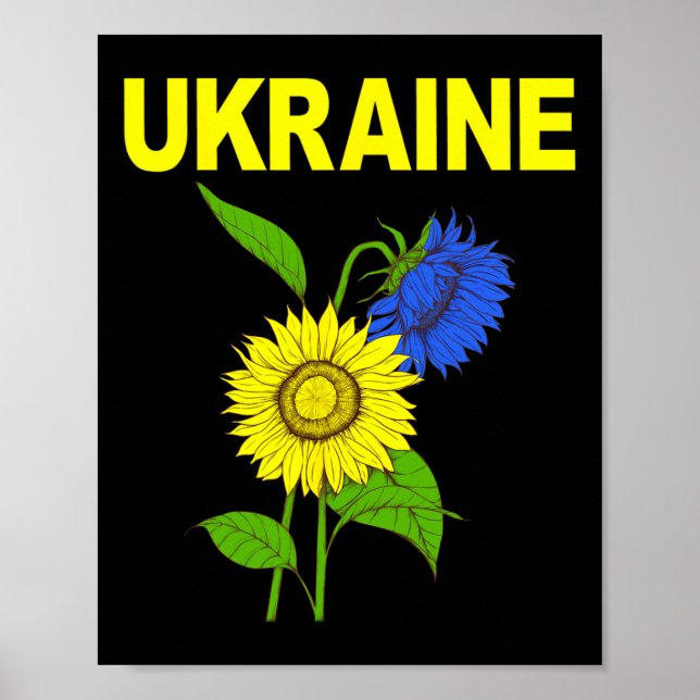 Ukrainian Sunflowers Traditional Symbol Of Ukraine Poster (Vorne)