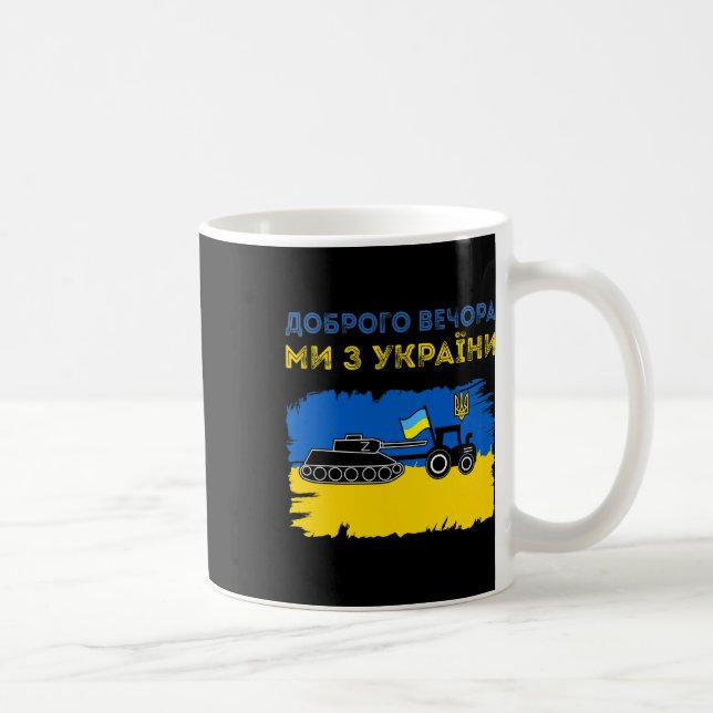 Ukrainian Tractor Pulls A Russian Tank Funny Meme  Kaffeetasse (Rechts)