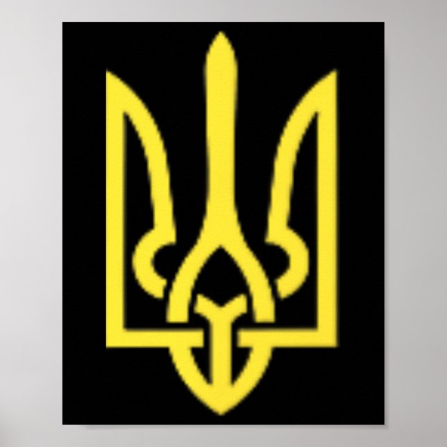 Ukrainian Trident - Ukraine Tryzub Symbol  Poster (Vorne)
