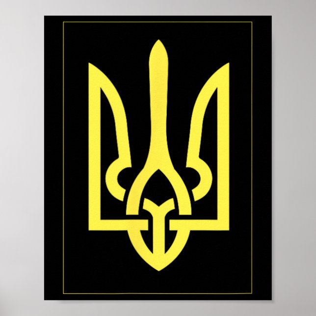 Ukrainian Ukraine Trident  Poster (Vorne)