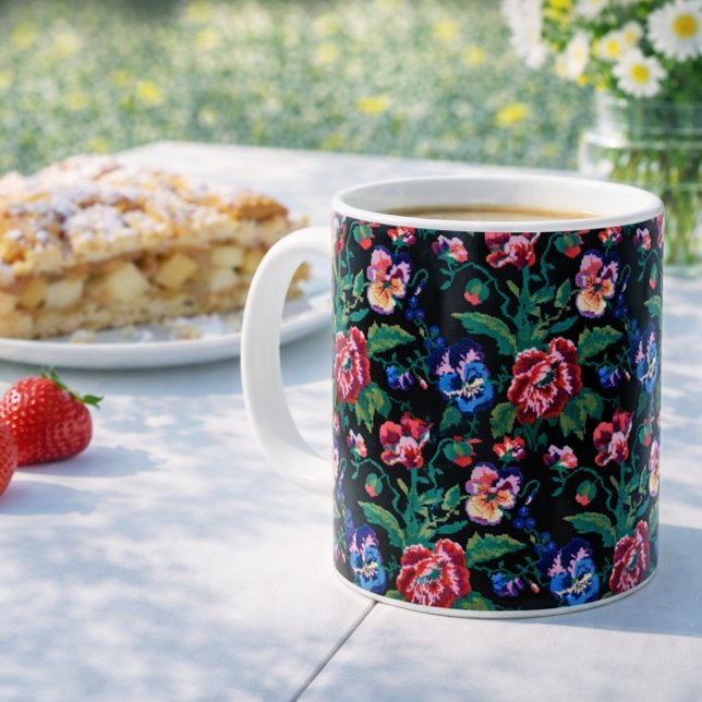 Ukrainian vushuvanka folk art. Mug Kaffeetasse (Von Creator hochgeladen)