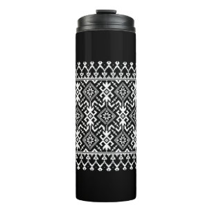 Ukrainian Vyshyvanka: Ethnische Ornamentfusion Thermosbecher