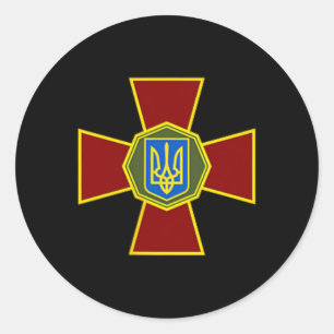 Ukrainianische Wappen-Shirts Nationalgarde der Ukr Runder Aufkleber