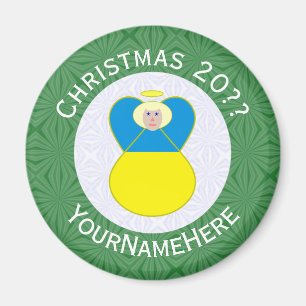 Ukrainianischer Engel Weihnachtsflagge Personalisi Magnet