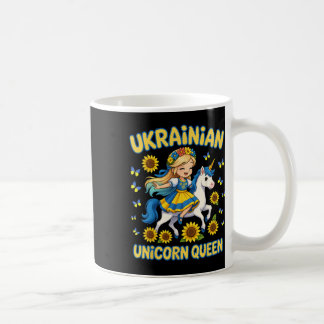 Ukrainianisches Einhorn Königin Mädchen Sonnenblum Kaffeetasse