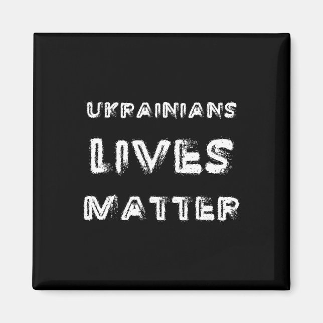 Ukrainianisches Leben Problem-Shirt Freies Ukraine Magnet (Vorne)