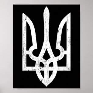 Ukrainianisches Tryzub-Symbol - Ukraine Dreizack f Poster