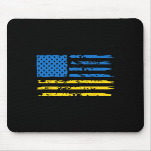 Ukrainisch-amerikanische Flagge Amerika USA Ukrain Mousepad
