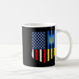 Ukrainisch Amerikanische Flagge Ukraine USA Amerik Kaffeetasse