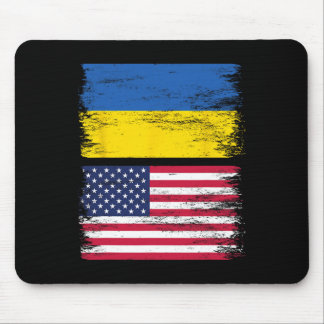 Ukrainisch Amerikanische Flagge Ukraine USA Amerik Mousepad