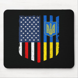 Ukrainisch Amerikanische Flagge Ukraine USA Amerik Mousepad