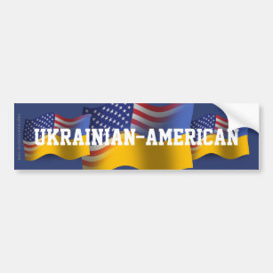 Ukrainisch-Amerikanische wellenartig bewegende Autoaufkleber