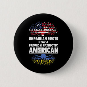 Ukrainisch-amerikanischer Patriot, in den USA gewa Button