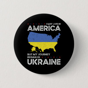 Ukrainisch-amerikanischer Patriot USA Ukrainische  Button