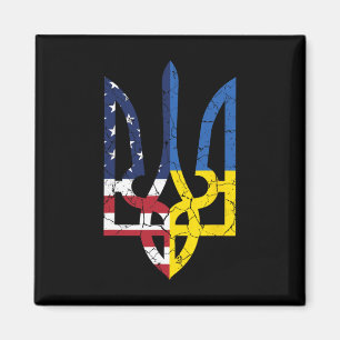 Ukrainisch-amerikanisches Flaggen-Symbol Liebe Unt Magnet
