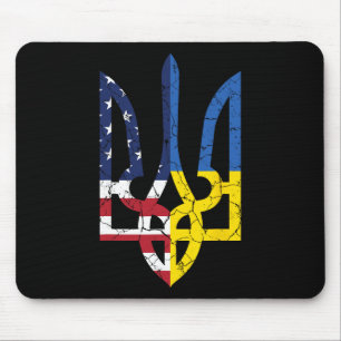 Ukrainisch-Amerikanisches Flaggen-Symbol Liebe Unt Mousepad