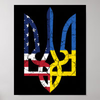 Ukrainisch-Amerikanisches Flaggen-Symbol Liebe Unt
