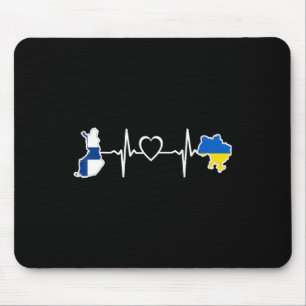 Ukrainisch Finnische Flagge - Ukraine Finnland Her Mousepad