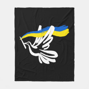 Ukrainisch Gelbe blaue Flagge mit Unterstützung fü Fleecedecke