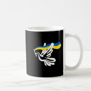 Ukrainisch Gelbe blaue Flagge mit Unterstützung fü Kaffeetasse
