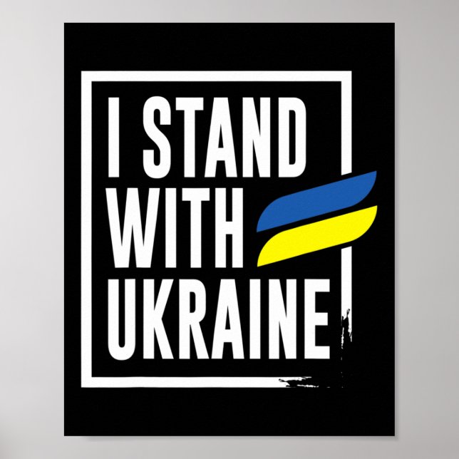 Ukrainisch Ich stehe mit der Ukraine  Poster (Vorne)