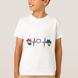 Ukrainisch kroatische Flagge - Ukraine Kroatien He T-Shirt