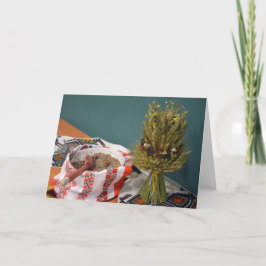 Ukrainisch Kutya und Didukh Feiertagskarte