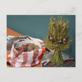 Ukrainisch Kutya und Didukh Postkarte