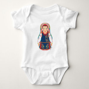 Ukrainisch Matryoshka Baby Strampler