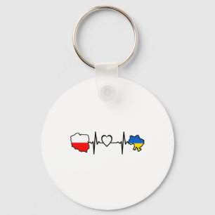 Ukrainisch polnische Flagge - Ukraine Polen Herzsc Schlüsselanhänger
