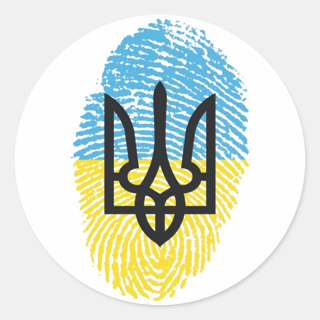 Ukrainisch Runder Aufkleber (Vorderseite)
