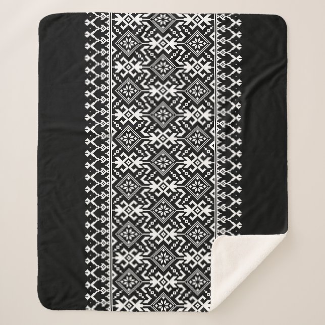 Ukrainisch Vyshyvanka: Fusion aus ethnischen Ornam Sherpadecke (Vorderseite)