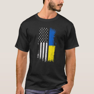 Ukrainische amerikanische Flagge T - Prix Ukraine  T-Shirt