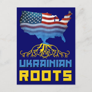 Ukrainische amerikanische Wurzeln Postkarte
