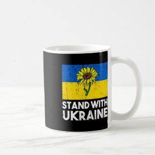 Ukrainische Blume Sonnenblume Stand mit Ukraine Kaffeetasse