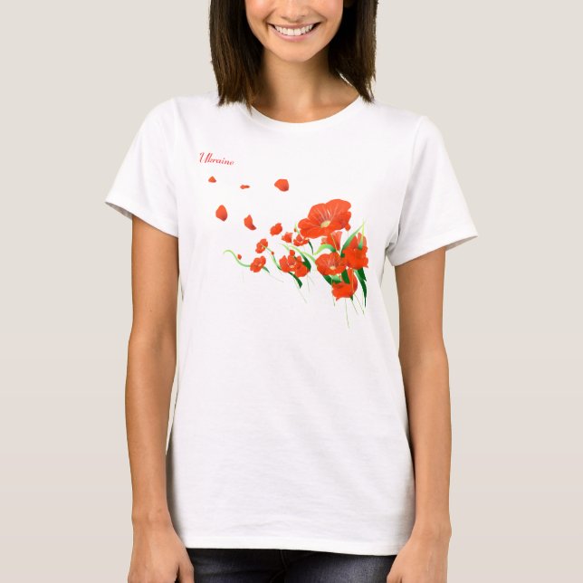 Ukrainische Blumen. Trägershirt T-Shirt (Vorderseite)