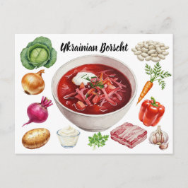Ukrainische Borscht Postcard Postkarte