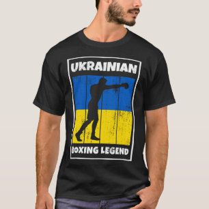 Ukrainische Boxlegende mit Flagge für die Ukraine T-Shirt