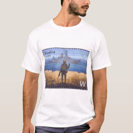 Ukrainische Briefmarke Schlange Insel Moskva T-Shirt