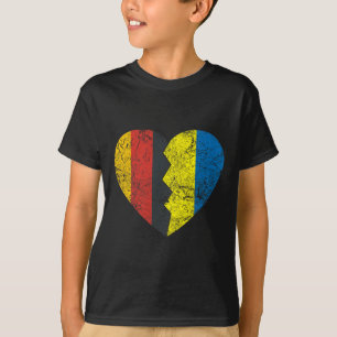 Ukrainische Deutsche Flagge Herz Deutschland Ukrai T-Shirt