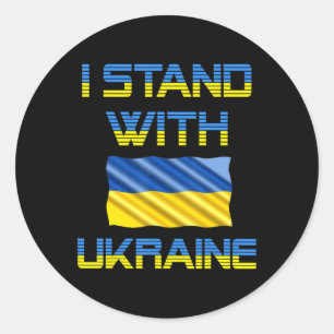 ukrainische Dreifaltigkeit ukrainische Flagge ukra Runder Aufkleber